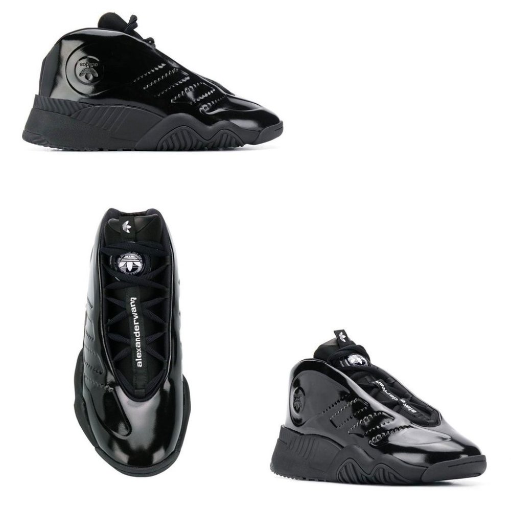 Alexander Wang Leather Aw Futureshell Triple Black Sneakers